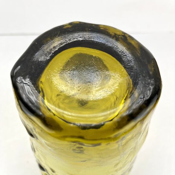 Morgantown Crinkle Glass Water Pitcher Decanter Green - Picture 5 of 6